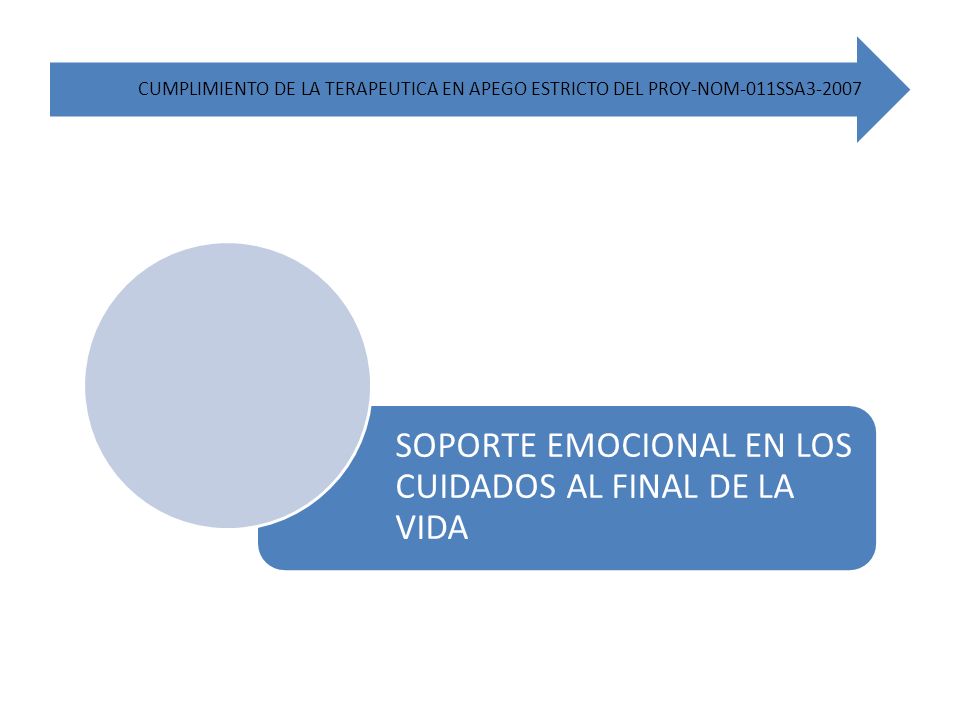 SOPORTE EMOCIONAL EN LOS CUIDADOS AL FINAL DE LA VIDA