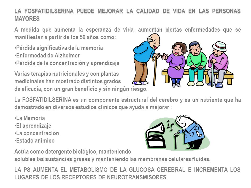 LA FOSFATIDILSERINA PUEDE MEJORAR LA CALIDAD DE VIDA EN LAS PERSONAS MAYORES