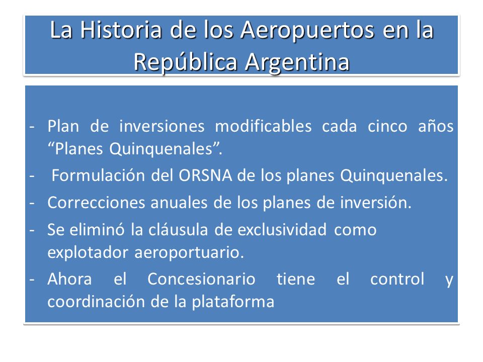 La Historia de los Aeropuertos en la República Argentina