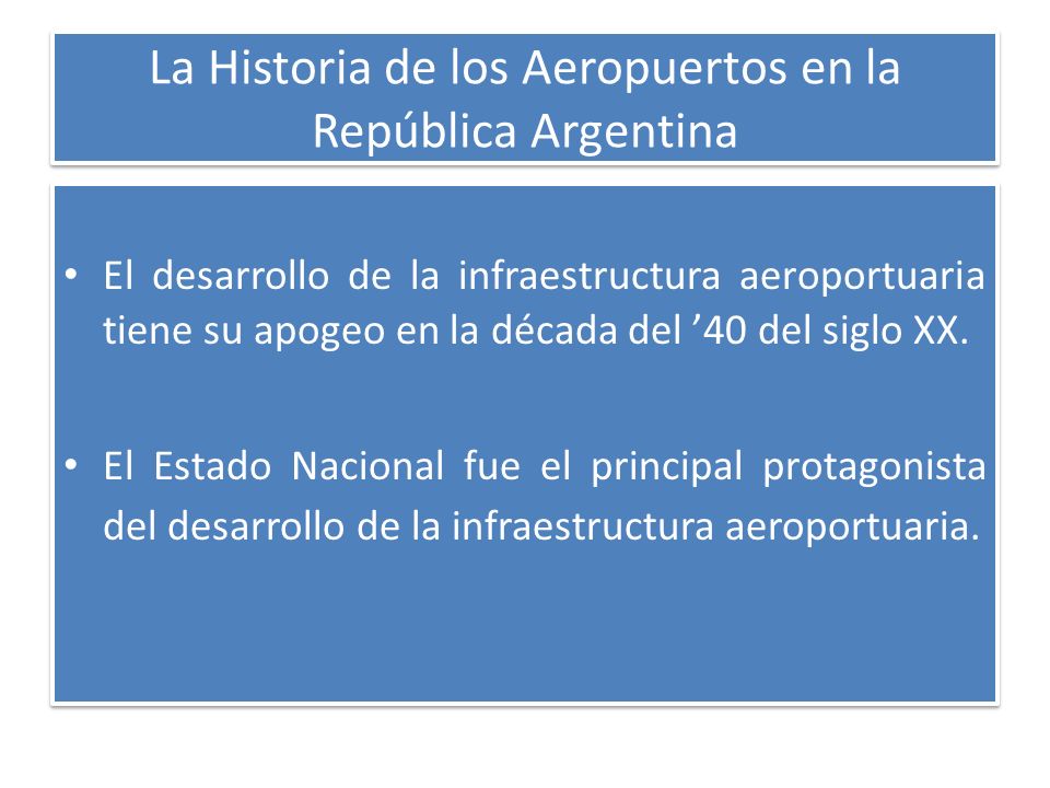 La Historia de los Aeropuertos en la República Argentina