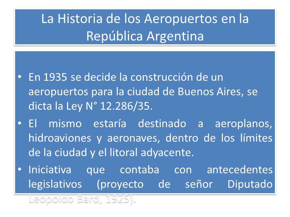 La Historia de los Aeropuertos en la República Argentina