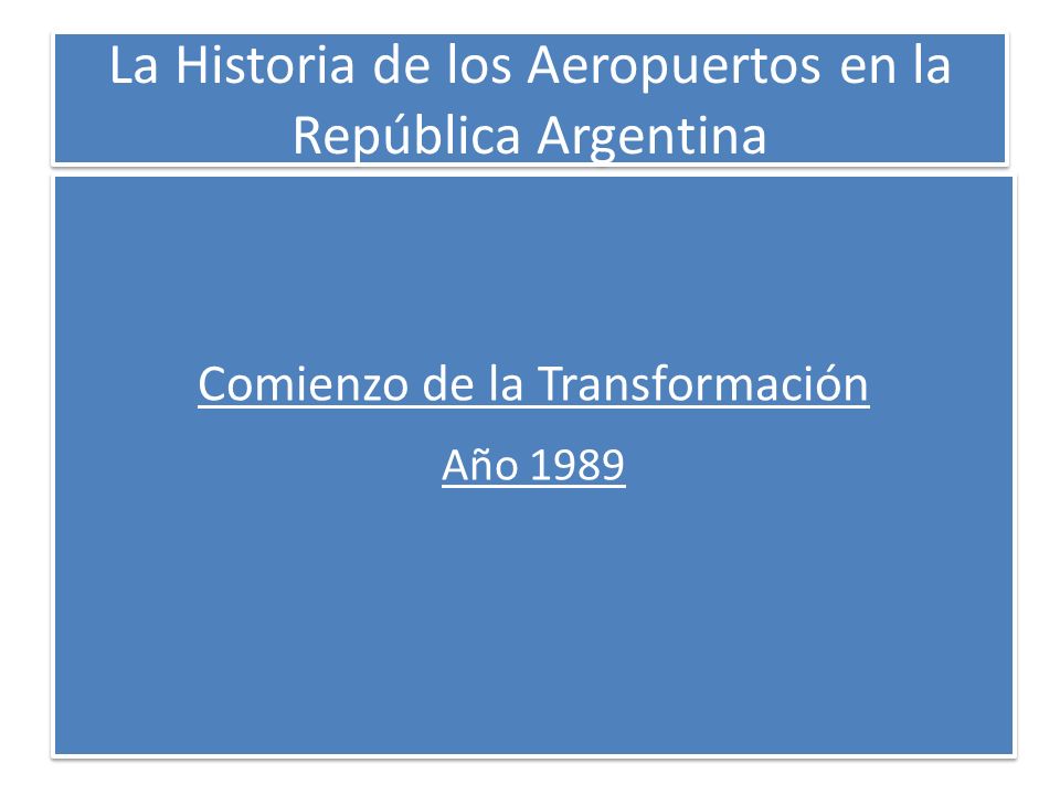 La Historia de los Aeropuertos en la República Argentina