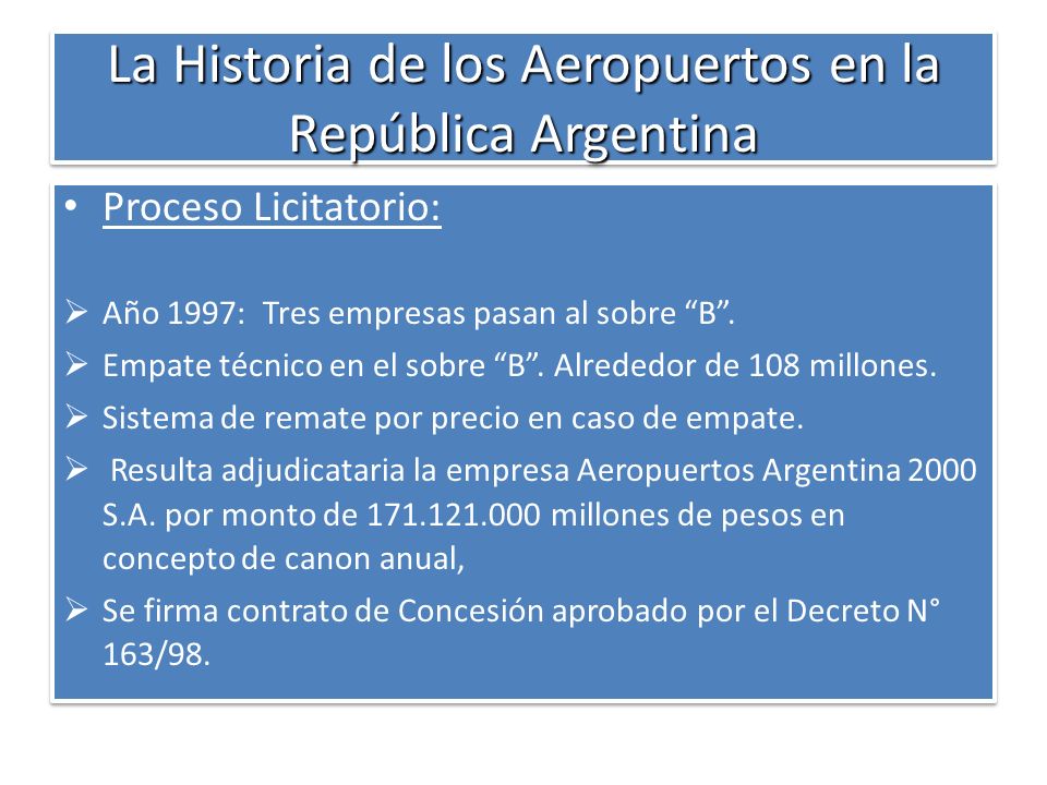 La Historia de los Aeropuertos en la República Argentina