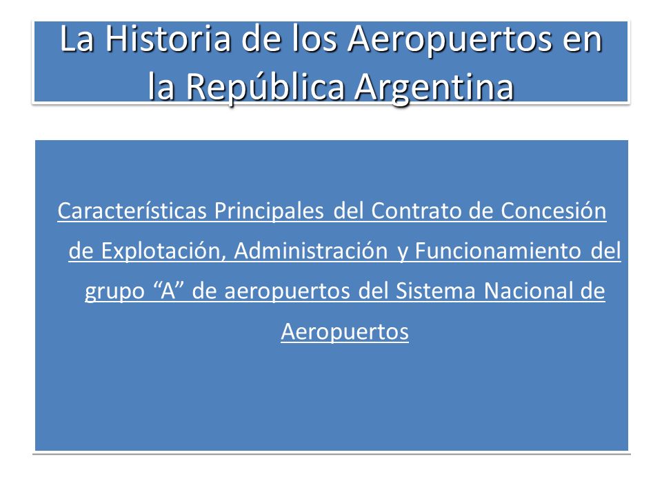 La Historia de los Aeropuertos en la República Argentina
