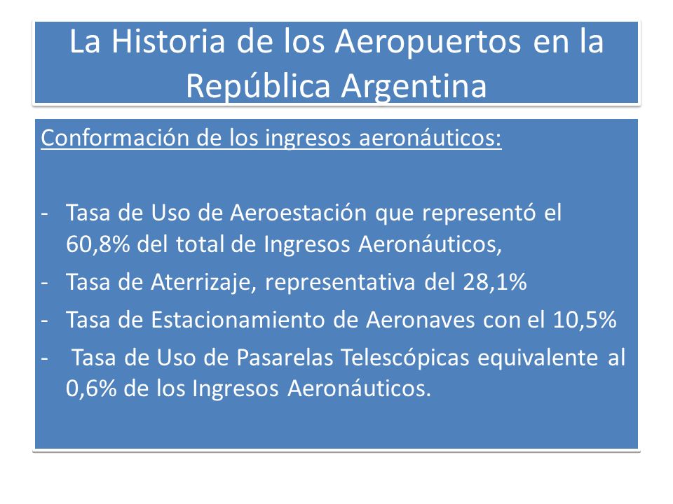 La Historia de los Aeropuertos en la República Argentina