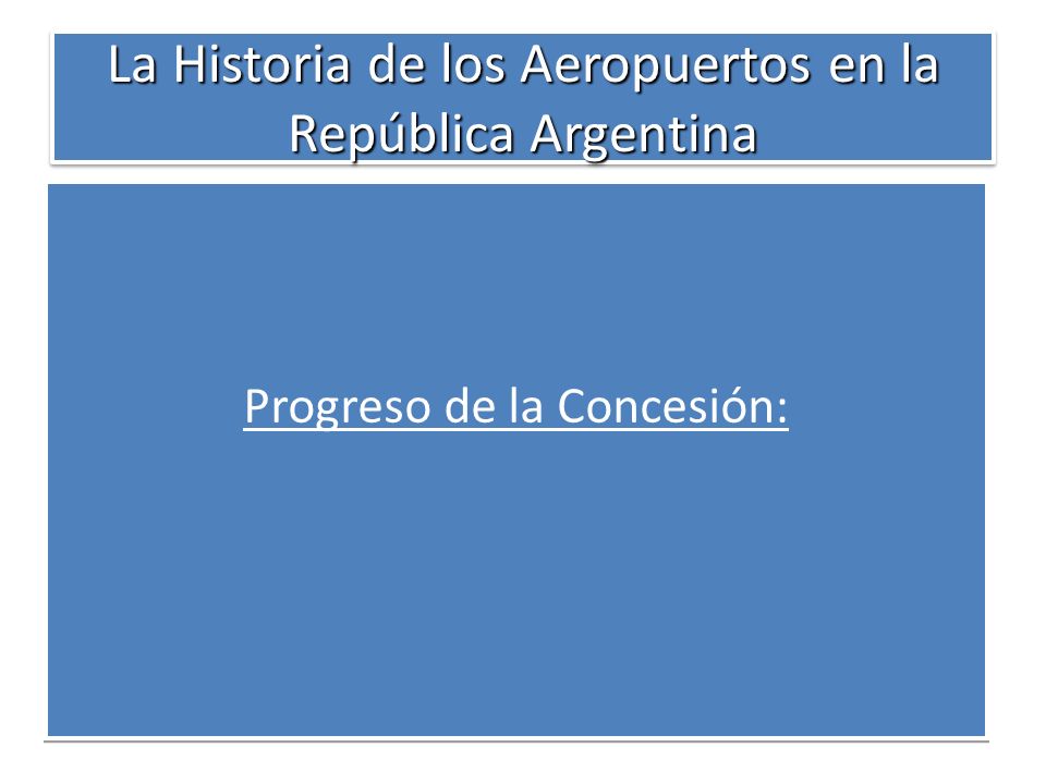 La Historia de los Aeropuertos en la República Argentina