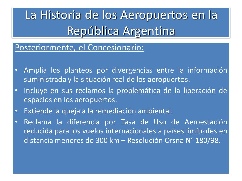 La Historia de los Aeropuertos en la República Argentina