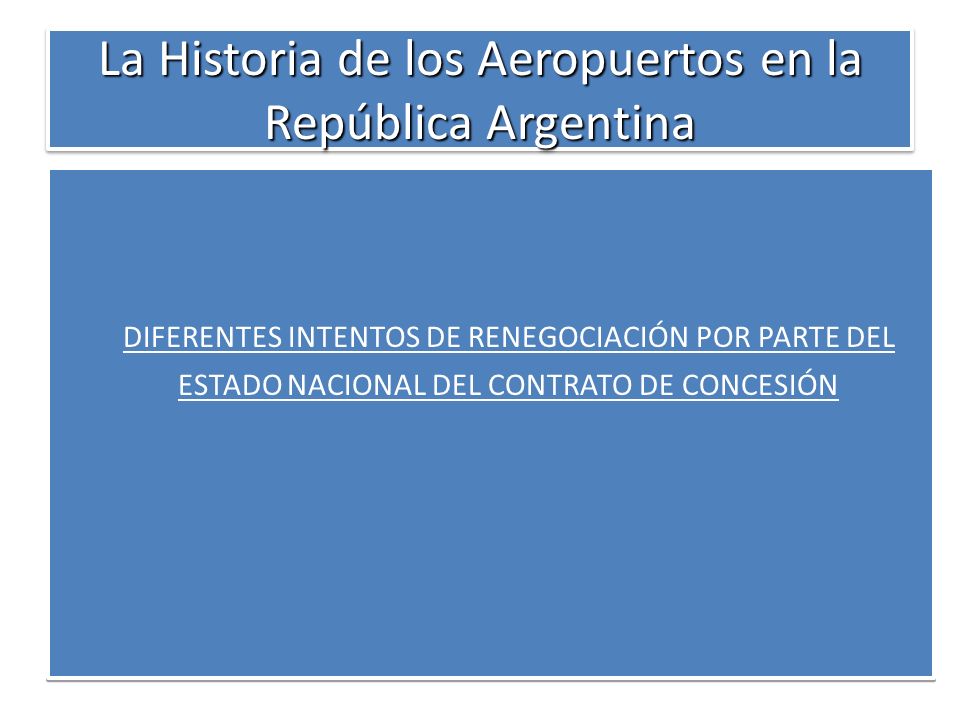 La Historia de los Aeropuertos en la República Argentina