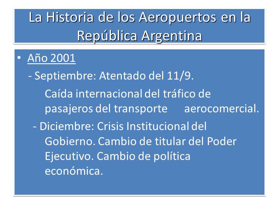 La Historia de los Aeropuertos en la República Argentina