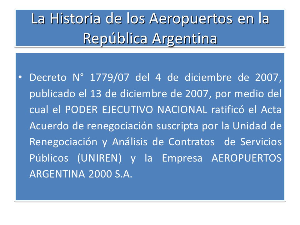 La Historia de los Aeropuertos en la República Argentina