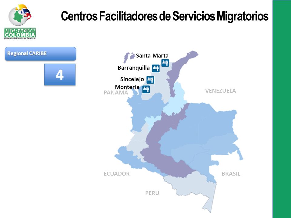 4 Centros Facilitadores de Servicios Migratorios Santa Marta