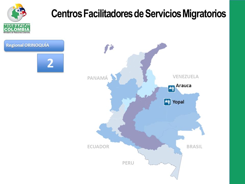 2 Centros Facilitadores de Servicios Migratorios PANAMÁ VENEZUELA