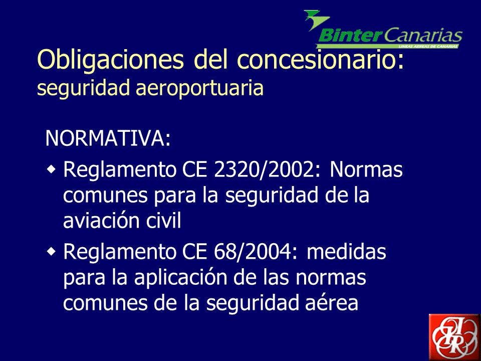 Obligaciones del concesionario: seguridad aeroportuaria