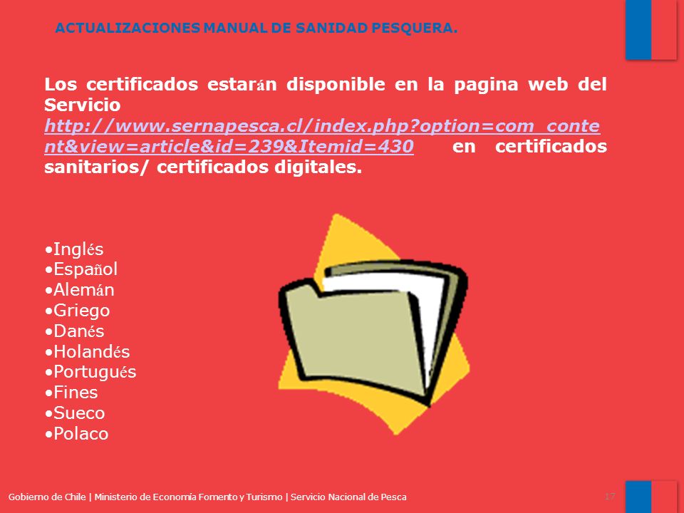 Los certificados estarán disponible en la pagina web del Servicio