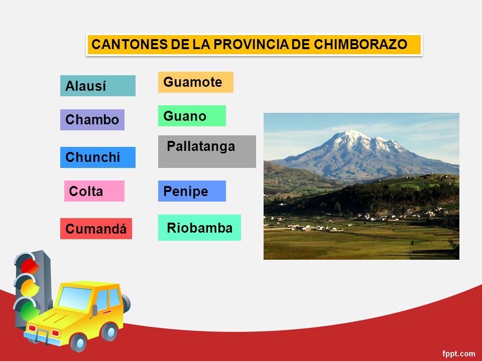 CANTONES DE LA PROVINCIA DE CHIMBORAZO