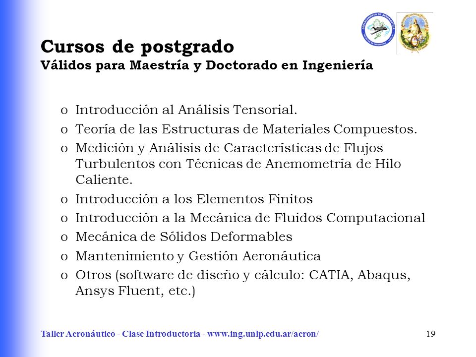 Cursos de postgrado Válidos para Maestría y Doctorado en Ingeniería