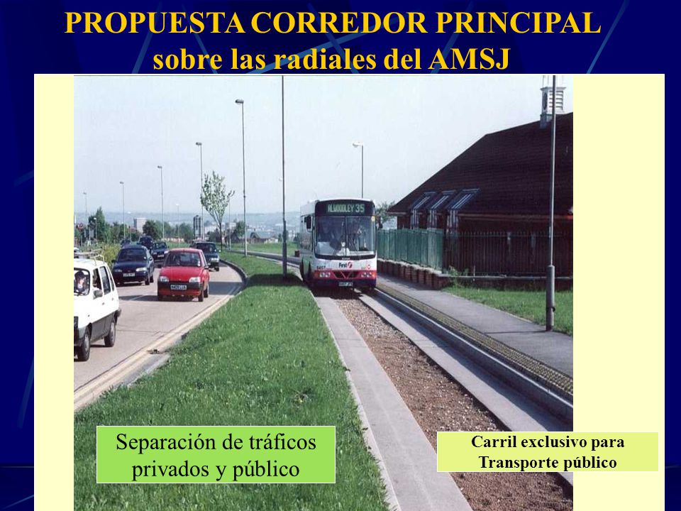 PROPUESTA CORREDOR PRINCIPAL sobre las radiales del AMSJ
