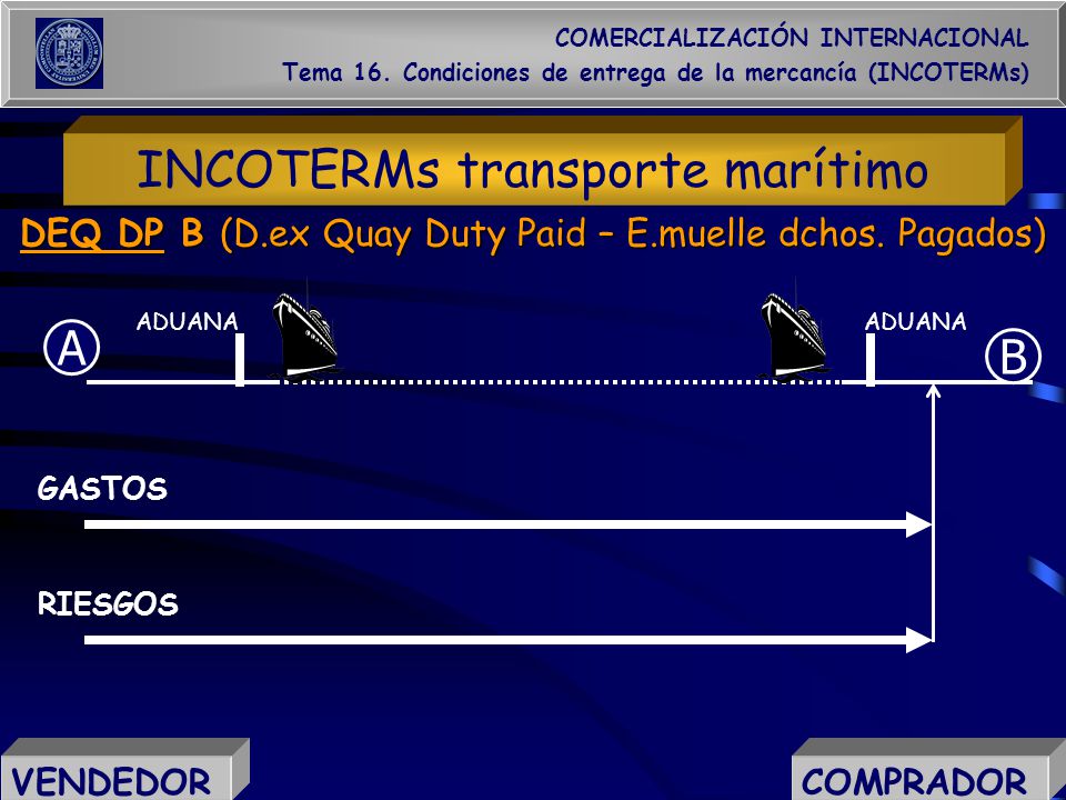 INCOTERMs transporte marítimo