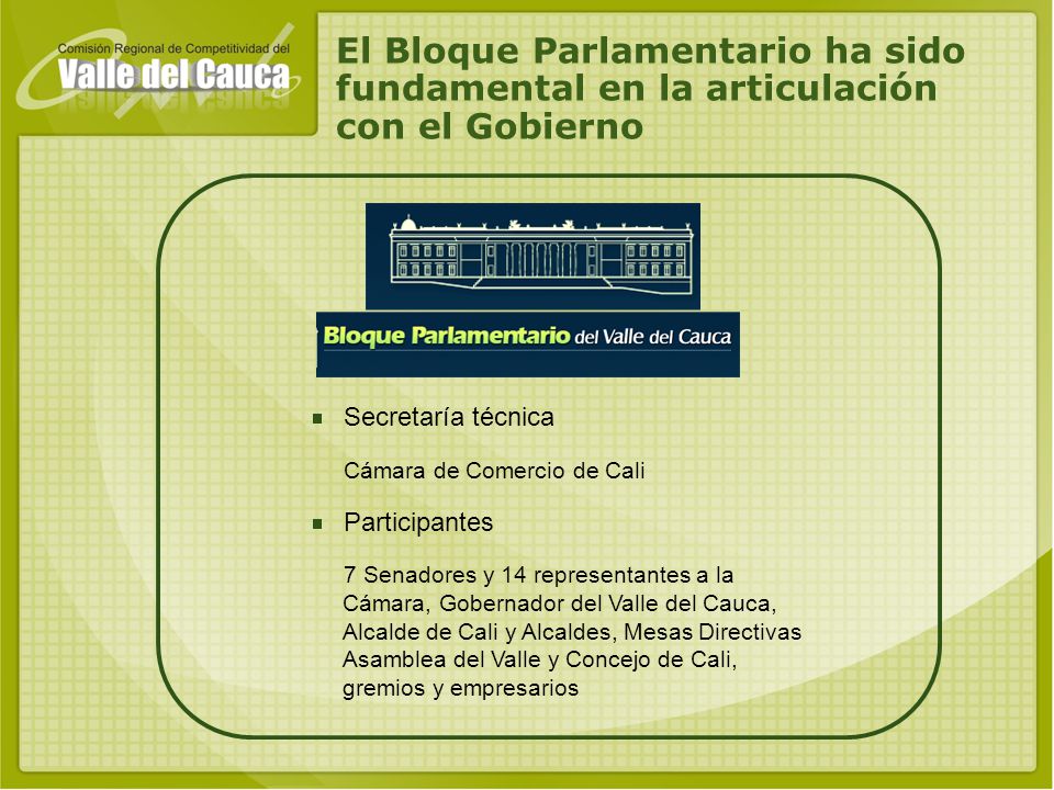 El Bloque Parlamentario ha sido fundamental en la articulación con el Gobierno