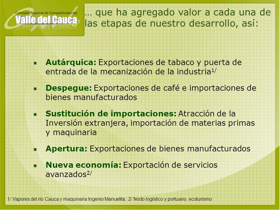 … que ha agregado valor a cada una de las etapas de nuestro desarrollo, así: