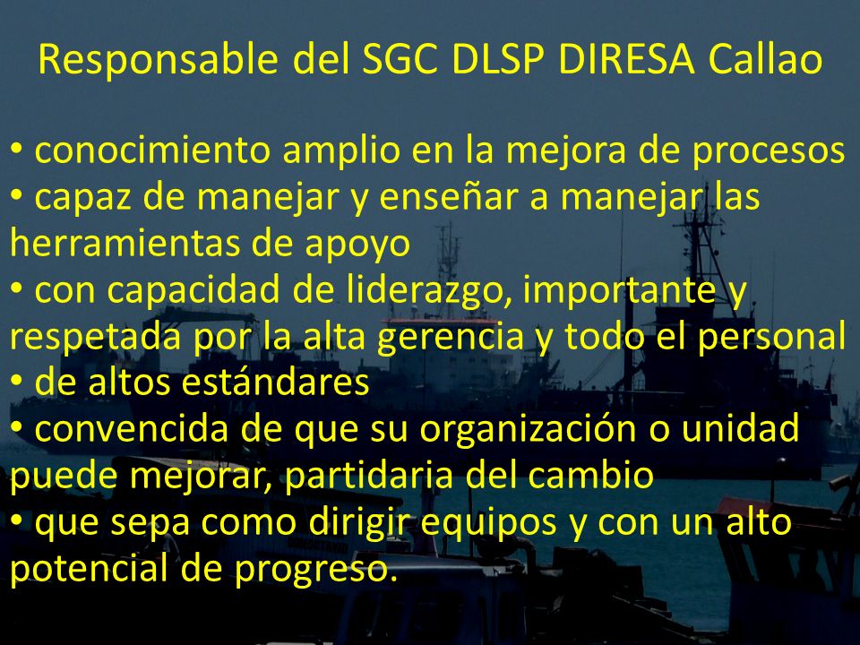 Responsable del SGC DLSP DIRESA Callao