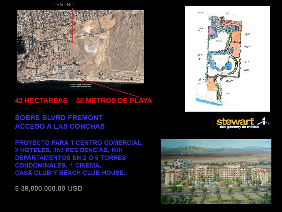 42 HECTAREAS 35 METROS DE PLAYA SOBRE BLVRD FREMONT