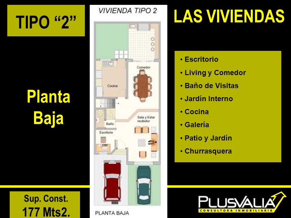 LAS VIVIENDAS TIPO 2 Planta Baja