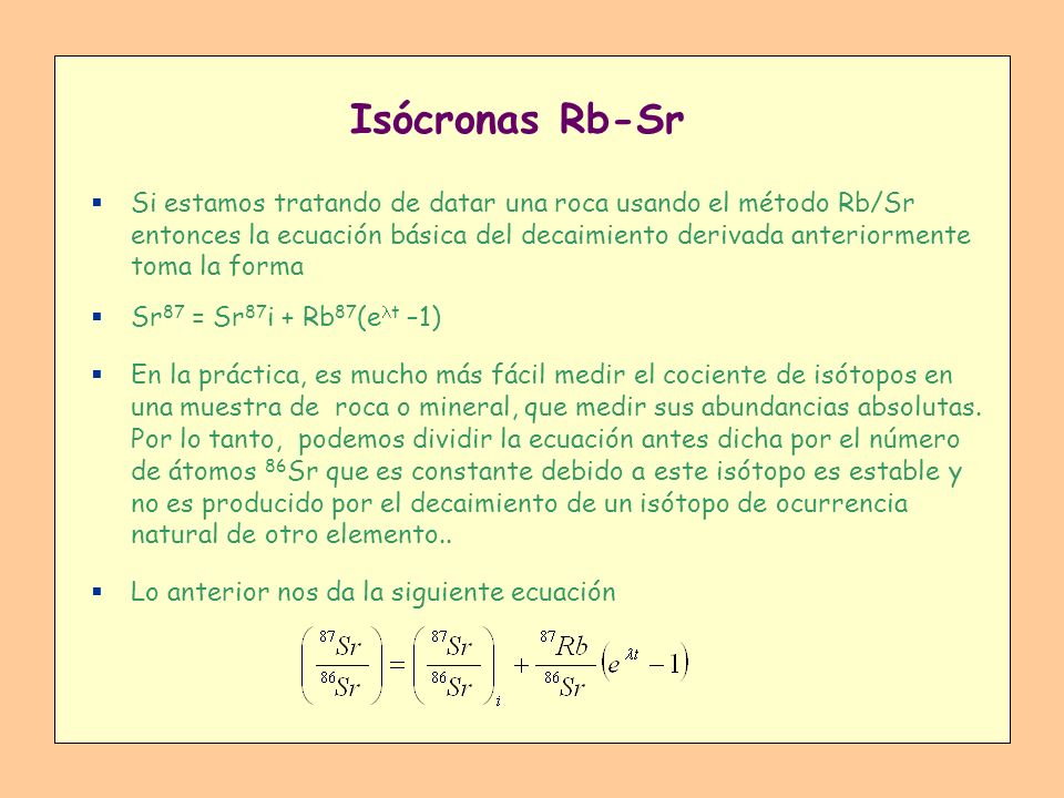Isócronas Rb-Sr