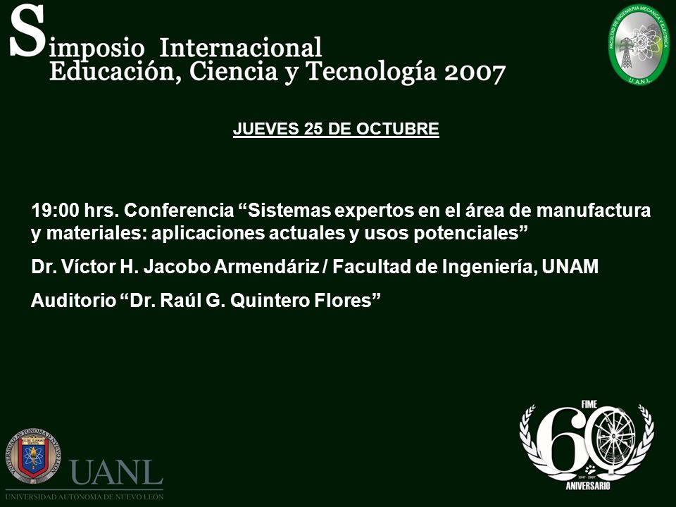 Dr. Víctor H. Jacobo Armendáriz / Facultad de Ingeniería, UNAM