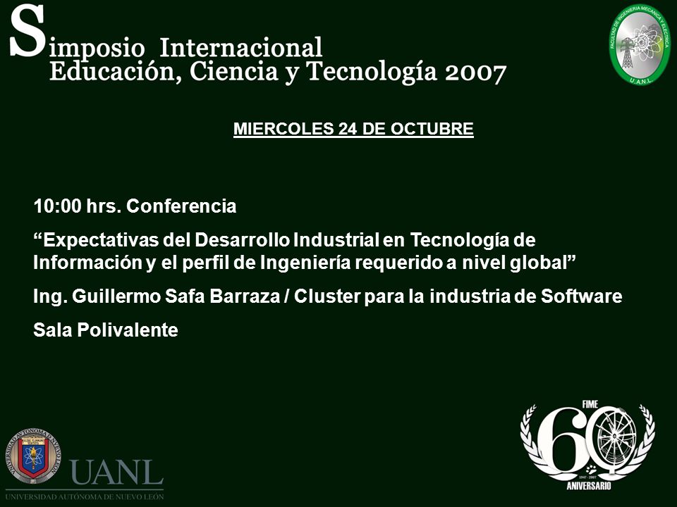 Ing. Guillermo Safa Barraza / Cluster para la industria de Software