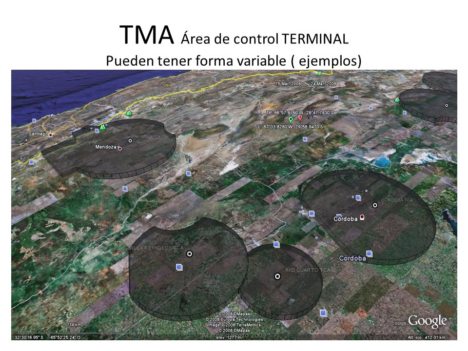 TMA Área de control TERMINAL Pueden tener forma variable ( ejemplos)