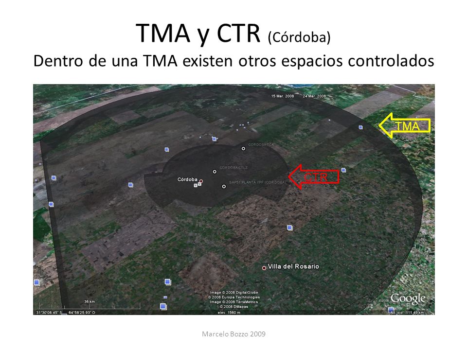 TMA y CTR (Córdoba) Dentro de una TMA existen otros espacios controlados