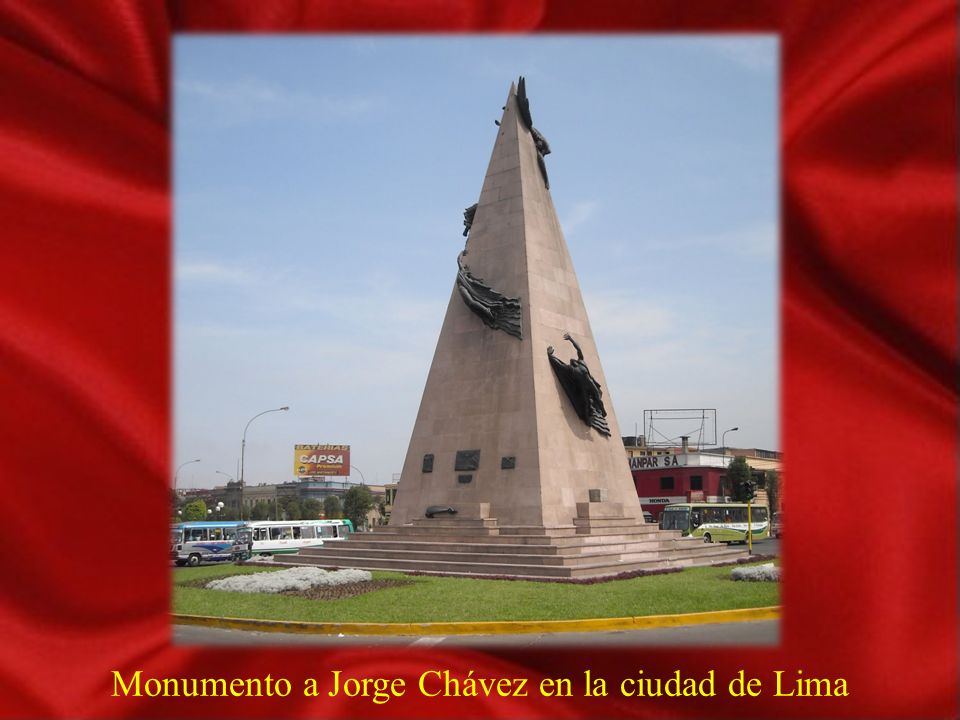 Monumento a Jorge Chávez en la ciudad de Lima