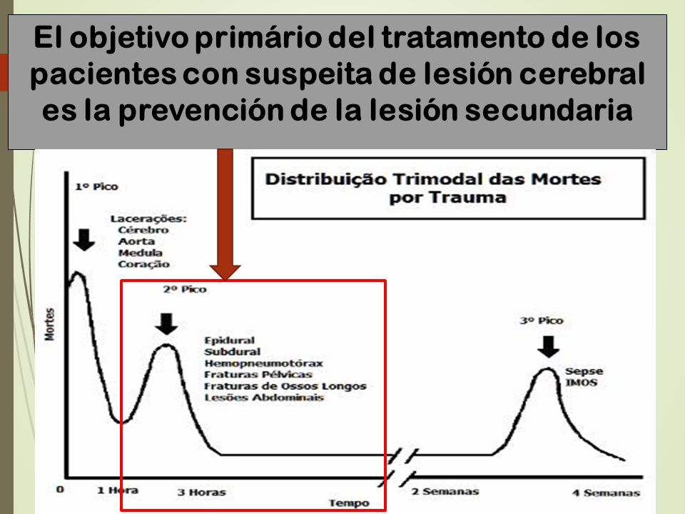 El objetivo primário del tratamento de los pacientes con suspeita de lesión cerebral es la prevención de la lesión secundaria