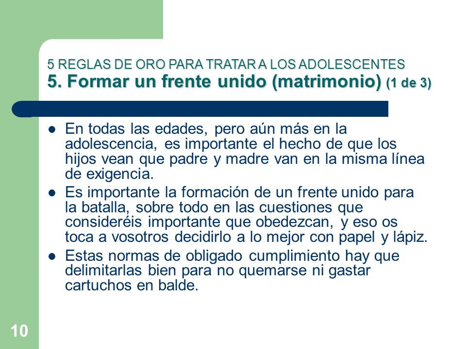 5 REGLAS DE ORO PARA TRATAR A LOS ADOLESCENTES 5
