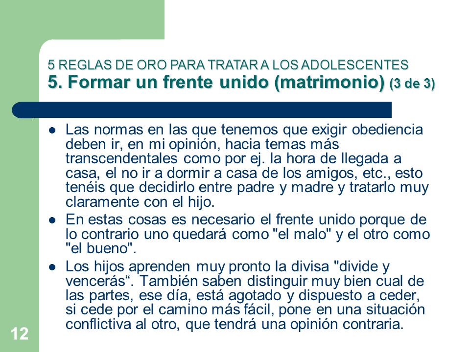 5 REGLAS DE ORO PARA TRATAR A LOS ADOLESCENTES 5