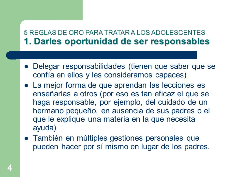 5 REGLAS DE ORO PARA TRATAR A LOS ADOLESCENTES 1