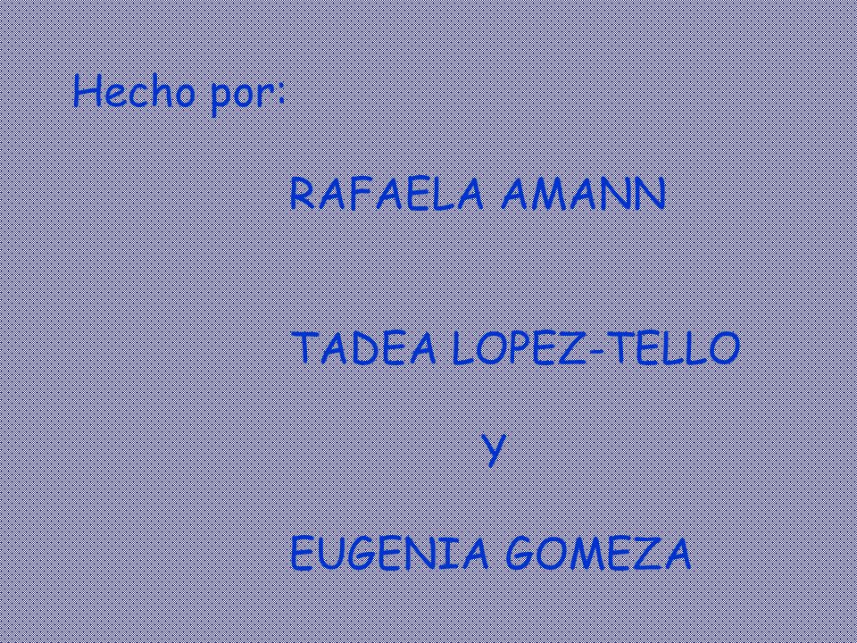 Hecho por: RAFAELA AMANN TADEA LOPEZ-TELLO Y EUGENIA GOMEZA
