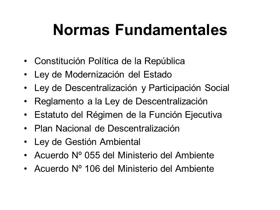 Normas Fundamentales Constitución Política de la República