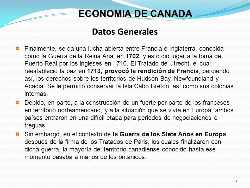 ECONOMIA DE CANADA Datos Generales