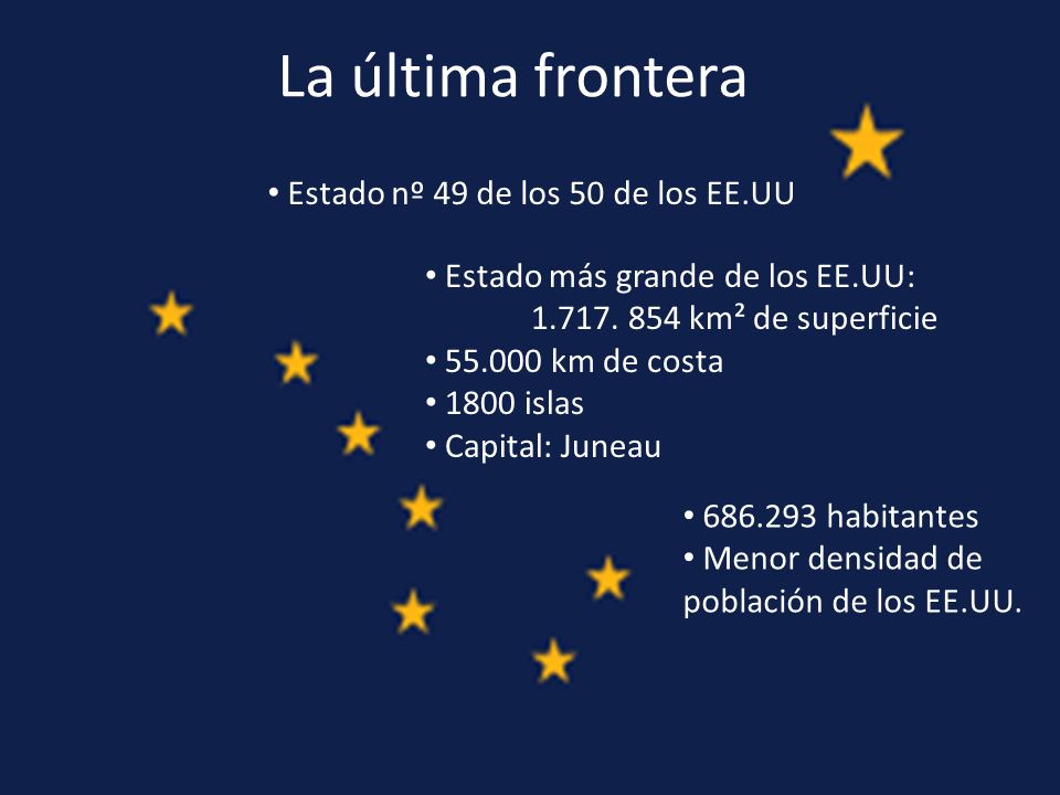 La última frontera Estado nº 49 de los 50 de los EE.UU