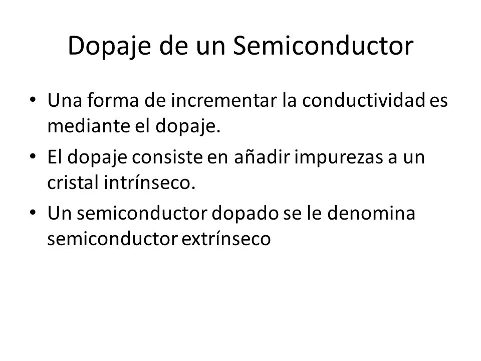 Dopaje de un Semiconductor