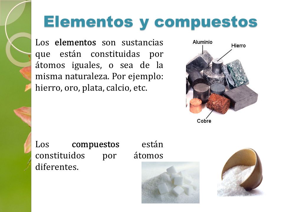 Elementos y compuestos