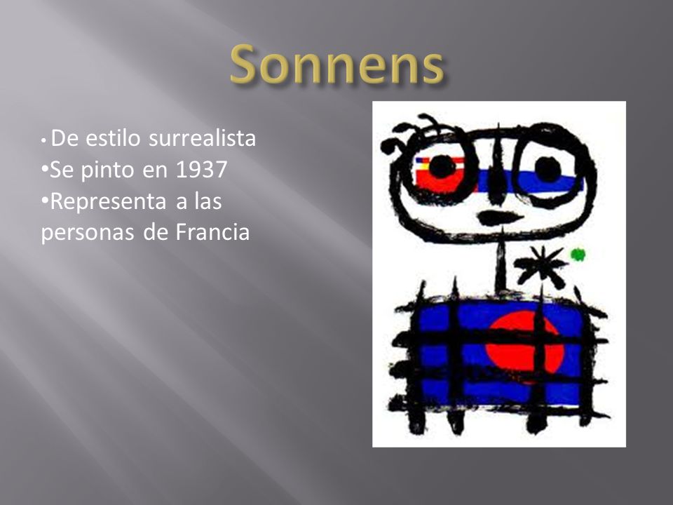 Sonnens Se pinto en 1937 Representa a las personas de Francia