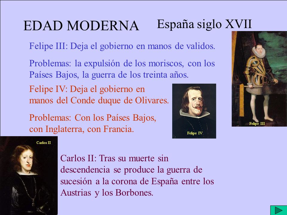 EDAD MODERNA España siglo XVII