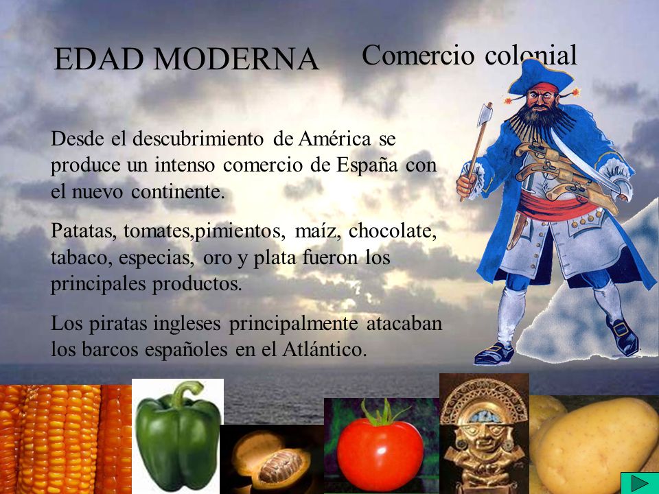 EDAD MODERNA Comercio colonial