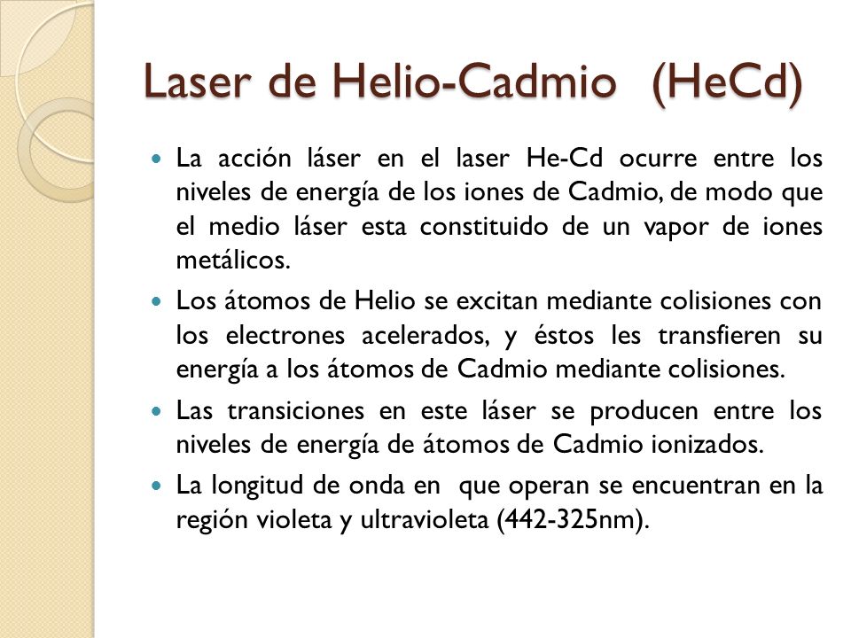 Laser de Helio-Cadmio (HeCd)