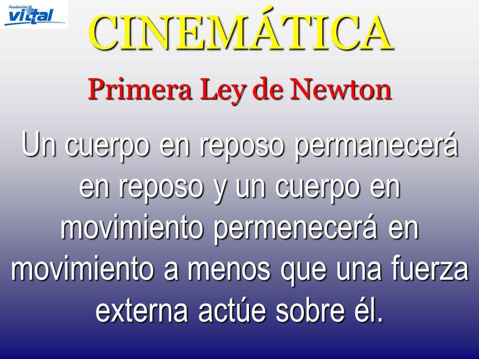 CINEMÁTICA Primera Ley de Newton.