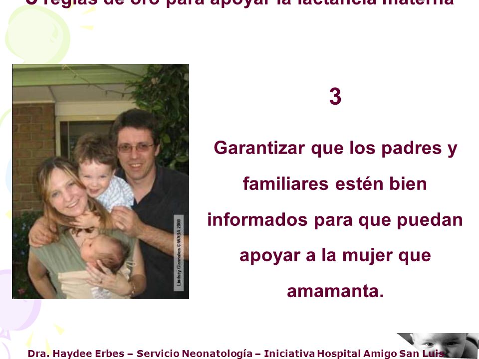 5 reglas de oro para apoyar la lactancia materna