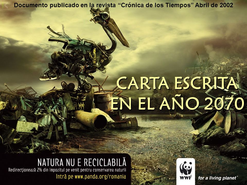 Documento publicado en la revista Crónica de los Tiempos Abril de 2002